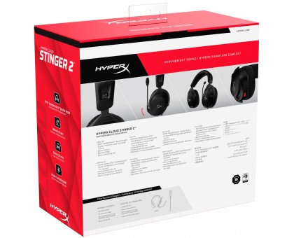 Гарнитура игровая HyperX Cloud Stinger 2, mini-jack/dual 3.5мм, 2м/0.15м, черный Гарнитура игровая HyperX Cloud Stinger 2, mini-jack/dual 3.5мм, 2м/0.15м, черный