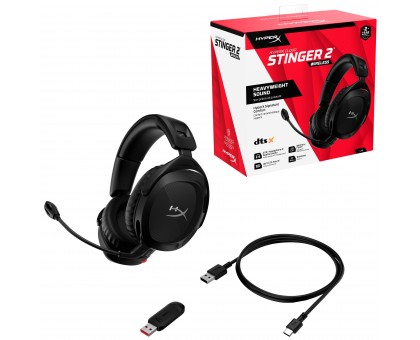 Гарнітура ігрова HyperX Cloud Stinger 2, WL/USB-A, чорний Гарнітура ігрова HyperX Cloud Stinger 2, WL/USB-A, чорний