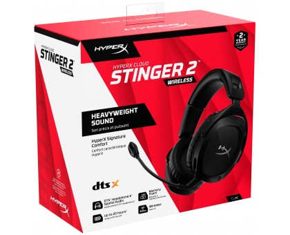 Гарнітура ігрова HyperX Cloud Stinger 2, WL/USB-A, чорний Гарнітура ігрова HyperX Cloud Stinger 2, WL/USB-A, чорний