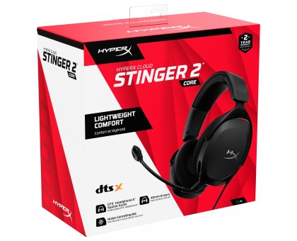 Гарнитура игровая HyperX Cloud Stinger 2 Core, mini-jack/dual 3.5мм, 2м/0.15м, черный Гарнитура игровая HyperX Cloud Stinger 2 Core, mini-jack/dual 3.5мм, 2м/0.15м, черный