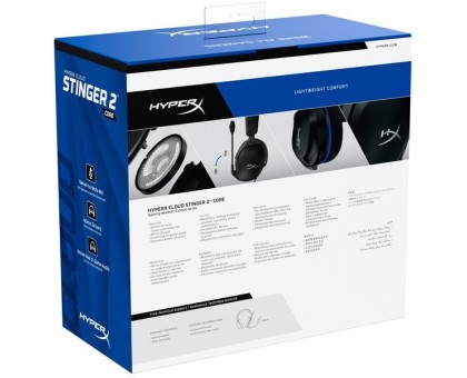Гарнітура HyperX Cloud Stinger 2 Core PS5/PS4, mini-jack, чорно-синій Гарнітура HyperX Cloud Stinger 2 Core PS5/PS4, mini-jack, чорно-синій