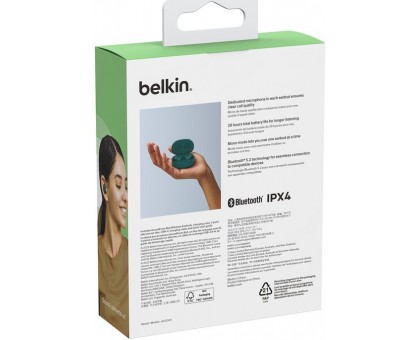 Наушники TWS Belkin Soundform Bolt True Wireless, бирюзовый Наушники TWS Belkin Soundform Bolt True Wireless, бирюзовый