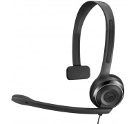Гарнітура комп'ютерна моно On-Ear EPOS PC 7 Chat, USB, односпрямований, 2м, Чорний