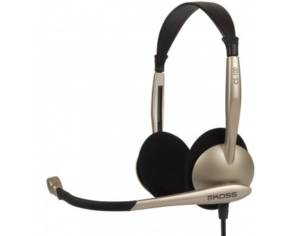 Гарнітура комп'ютерна стерео On-Ear Koss CS100i, 3.5мм, Uni Mic, 2.4м, кремовий Гарнітура комп'ютерна стерео On-Ear Koss CS100i, 3.5мм, Uni Mic, 2.4м, кремовий