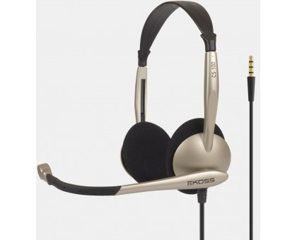 Гарнітура комп'ютерна стерео On-Ear Koss CS100i, 3.5мм, Uni Mic, 2.4м, кремовий Гарнітура комп'ютерна стерео On-Ear Koss CS100i, 3.5мм, Uni Mic, 2.4м, кремовий