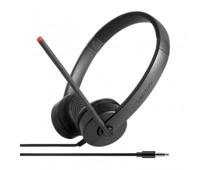 Гарнитура ПК стерео On-ear Lenovo Analog Headset, mini-jack, 1.2м, черный Гарнитура ПК стерео On-ear Lenovo Analog Headset, mini-jack, 1.2м, черный
