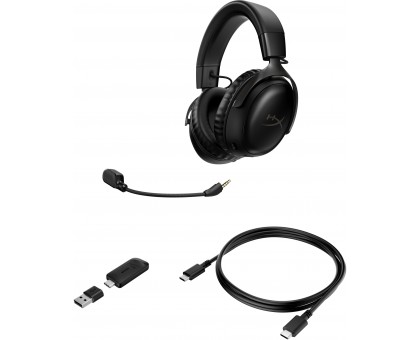 Гарнитура игровая HyperX Cloud III, WL/USB-A/USB-C, черный Гарнитура игровая HyperX Cloud III, WL/USB-A/USB-C, черный