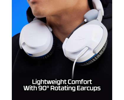 Гарнитура HyperX Cloud Stinger 2 PS4/PS5, mini-jack, бело-синий Гарнитура HyperX Cloud Stinger 2 PS4/PS5, mini-jack, бело-синий