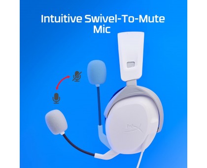 Гарнитура HyperX Cloud Stinger 2 PS4/PS5, mini-jack, бело-синий Гарнитура HyperX Cloud Stinger 2 PS4/PS5, mini-jack, бело-синий