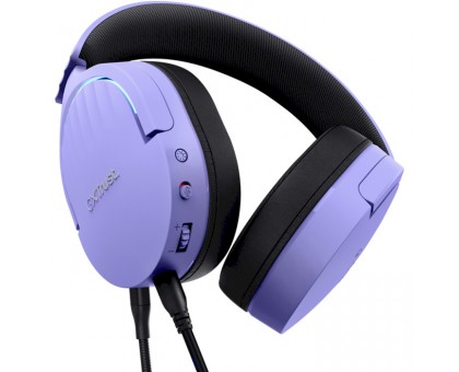 Гарнитура игровая Trust GXT 490 FAYZO, 7.1, USB-A, 2м, фиолетовый Гарнитура игровая Trust GXT 490 FAYZO, 7.1, USB-A, 2м, фиолетовый