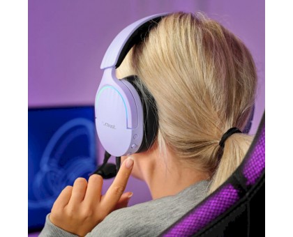 Гарнитура игровая Trust GXT 490 FAYZO, 7.1, USB-A, 2м, фиолетовый Гарнитура игровая Trust GXT 490 FAYZO, 7.1, USB-A, 2м, фиолетовый