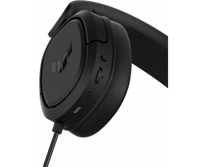Гарнитура игровая ASUS TUF Gaming H1 7.1, mini-jack/dual 3.5мм, 1.2м/1.2м, чёрний Гарнитура игровая ASUS TUF Gaming H1 7.1, mini-jack/dual 3.5мм, 1.2м/1.2м, чёрний