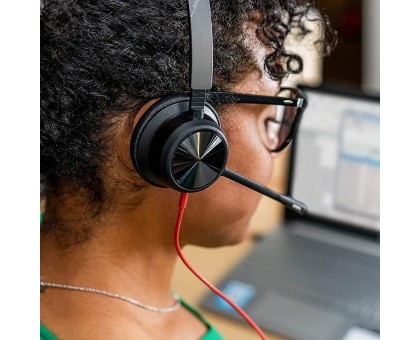 Гарнитура компьютерная стерео On-ear Poly Blackwire 8225-M, USB-A, USB-C, всенаправленный, ANC, Acoustic Fence, Microsoft Teams, черный Гарнитура компьютерная стерео On-ear Poly Blackwire 8225-M, USB-A, USB-C, всенаправленный, ANC, Acoustic Fence, Microsoft Teams, черный