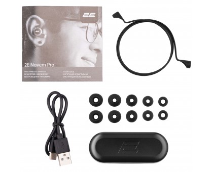Наушники 2E Novem Pro True Wireless, 4 Mic, Waterproof, Black Наушники 2E Novem Pro True Wireless, 4 Mic, Waterproof, Black