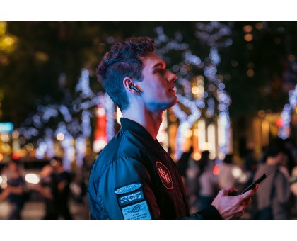 Гарнітура ASUS ROG Cetra True Wireless SpeedNova, ANC, BT/WL, RGB, чорний Гарнітура ASUS ROG Cetra True Wireless SpeedNova, ANC, BT/WL, RGB, чорний