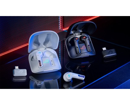 Гарнитура ASUS ROG Cetra True Wireless SpeedNova, ANC, BT/WL, RGB, белый Гарнитура ASUS ROG Cetra True Wireless SpeedNova, ANC, BT/WL, RGB, белый