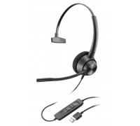 Гарнитура компьютерная моно On-ear Poly EncorePro 310, USB-A, всенаправленный, черный