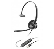 Гарнитура компьютерная моно On-ear Poly EncorePro 310, USB-A, всенаправленный, черный