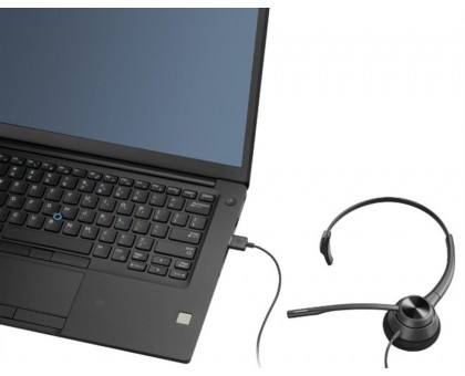Гарнитура компьютерная моно On-ear Poly EncorePro 310, USB-A, всенаправленный, черный Гарнитура компьютерная моно On-ear Poly EncorePro 310, USB-A, всенаправленный, черный