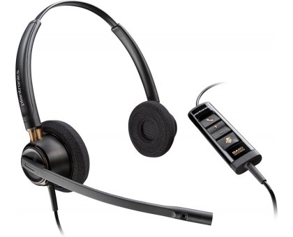 Гарнітура комп'ютерна стерео On-ear Poly EncorePro 525-M, USB-A, всеспрямований, чорний Гарнітура комп'ютерна стерео On-ear Poly EncorePro 525-M, USB-A, всеспрямований, чорний