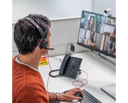 Гарнітура комп'ютерна моно On-ear Poly Blackwire 5210, USB-A, USB-C, 3.5 мм, всеспрямований, чорний Гарнітура комп'ютерна моно On-ear Poly Blackwire 5210, USB-A, USB-C, 3.5 мм, всеспрямований, чорний