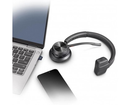 Гарнітура комп'ютерна моно On-ear Poly Voyager 4310-M з адаптером BT700, USB-A, Bluetooth, всеспрямований, Acoustic fence, сертифікат Microsoft Teams, чорний Гарнітура комп'ютерна моно On-ear Poly Voyager 4310-M з адаптером BT700, USB-A, Bluetooth, всеспрямований, Acoustic fence, сертифікат Microsoft Teams, чорний