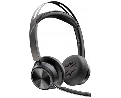 Гарнитура компьютерная стерео On-ear Poly Voyager Focus 2, USB-A, Bluetooth, всенаправленный, ANC, Acoustic fence, черный Гарнитура компьютерная стерео On-ear Poly Voyager Focus 2, USB-A, Bluetooth, всенаправленный, ANC, Acoustic fence, черный