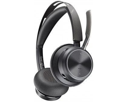 Гарнитура компьютерная стерео On-ear Poly Voyager Focus 2, USB-A, Bluetooth, всенаправленный, ANC, Acoustic fence, черный Гарнитура компьютерная стерео On-ear Poly Voyager Focus 2, USB-A, Bluetooth, всенаправленный, ANC, Acoustic fence, черный