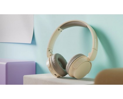 Наушники On-ear Philips TAH3209 BT 5.3, Wireless, Mic, Бежевый Наушники On-ear Philips TAH3209 BT 5.3, Wireless, Mic, Бежевый