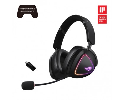 Гарнитура игровая ASUS ROG Delta II, 3.5мм/BT/WL, RGB, 2м, чёрный Гарнитура игровая ASUS ROG Delta II, 3.5мм/BT/WL, RGB, 2м, чёрный