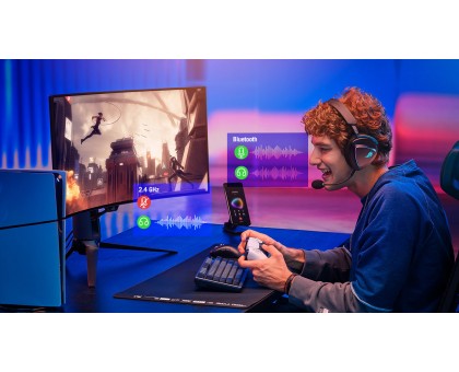 Гарнитура игровая ASUS ROG Delta II, 3.5мм/BT/WL, RGB, 2м, чёрный Гарнитура игровая ASUS ROG Delta II, 3.5мм/BT/WL, RGB, 2м, чёрный