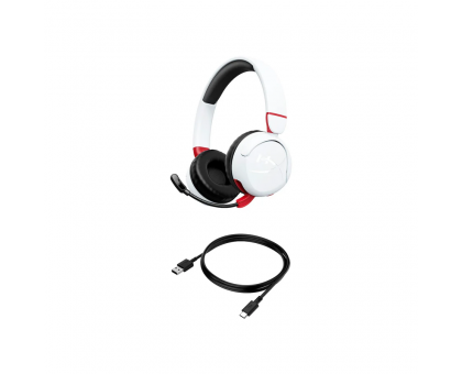 Гарнитура игровая HyperX Cloud Mini, mini-jack/BT, 1.2м, белый-красный Гарнитура игровая HyperX Cloud Mini, mini-jack/BT, 1.2м, белый-красный