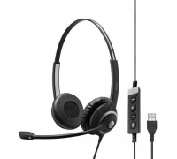 Гарнітура комп'ютерна стерео On-Ear EPOS IMPACT SC 260 USB MS II, USB, односпрямований, сертифікат Microsoft Teams, 2.9м, Чорний