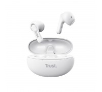 Навушники TWS Trust Yavi Earphones BT 5.3, ENC, SBC, Mic, Білий