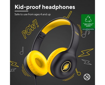 Наушники Trust Nouna Headphones mini-jack, Mic, Черный Наушники Trust Nouna Headphones mini-jack, Mic, Черный