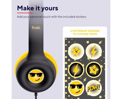 Наушники Trust Nouna Headphones mini-jack, Mic, Черный Наушники Trust Nouna Headphones mini-jack, Mic, Черный