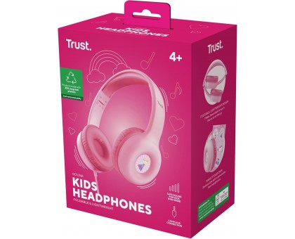 Наушники Trust Nouna Headphones mini-jack, Mic, Розовый Наушники Trust Nouna Headphones mini-jack, Mic, Розовый