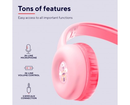 Наушники Trust Nouna Headphones mini-jack, Mic, Розовый Наушники Trust Nouna Headphones mini-jack, Mic, Розовый