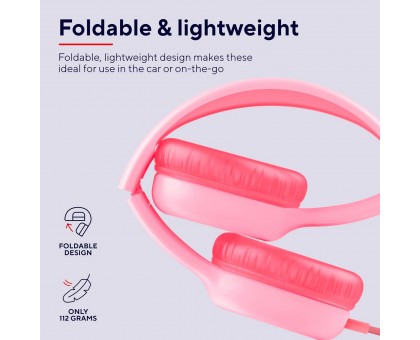 Наушники Trust Nouna Headphones mini-jack, Mic, Розовый Наушники Trust Nouna Headphones mini-jack, Mic, Розовый