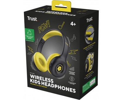 Навушники On-ear Trust Nouna Kids, Wireless, Mic, Чорний Навушники On-ear Trust Nouna Kids, Wireless, Mic, Чорний