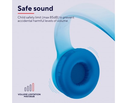 Наушники On-ear Trust Nouna Kids, Wireless, Mic, Синий Наушники On-ear Trust Nouna Kids, Wireless, Mic, Синий