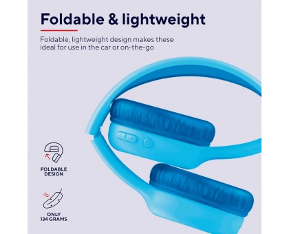 Наушники On-ear Trust Nouna Kids, Wireless, Mic, Синий Наушники On-ear Trust Nouna Kids, Wireless, Mic, Синий