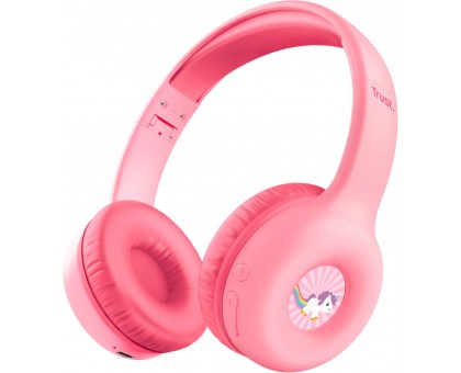 Наушники On-ear Trust Nouna Kids, Wireless, Mic, Розовый Наушники On-ear Trust Nouna Kids, Wireless, Mic, Розовый