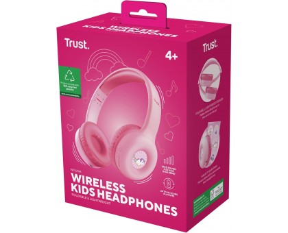 Наушники On-ear Trust Nouna Kids, Wireless, Mic, Розовый Наушники On-ear Trust Nouna Kids, Wireless, Mic, Розовый