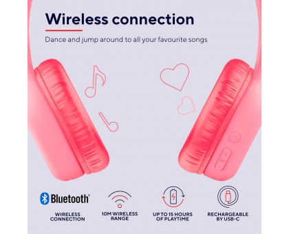 Наушники On-ear Trust Nouna Kids, Wireless, Mic, Розовый Наушники On-ear Trust Nouna Kids, Wireless, Mic, Розовый