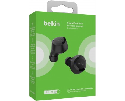 Навушники TWS Belkin Soundform Bolt True Wireless, чорний Навушники TWS Belkin Soundform Bolt True Wireless, чорний