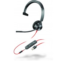 Гарнитура компьютерная моно On-ear Poly Blackwire 3315, USB-A, всенаправленный, черный