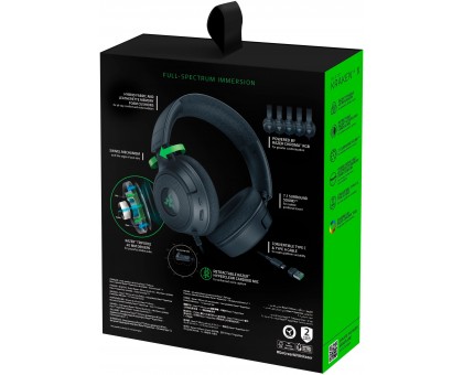 Гарнітура ігрова Razer Kraken V4 X, 7.1, USB-A, 1.8м, RGB, чорний Гарнітура ігрова Razer Kraken V4 X, 7.1, USB-A, 1.8м, RGB, чорний