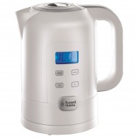 Електрочайник Russell Hobbs Precision Control 1.7л, LED дисплей, пластик, регулювання температури нагріву, білий