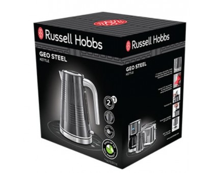 Электрочайник Russell Hobbs Geo Steel, 1.7л, металл, черный Электрочайник Russell Hobbs Geo Steel, 1.7л, металл, черный